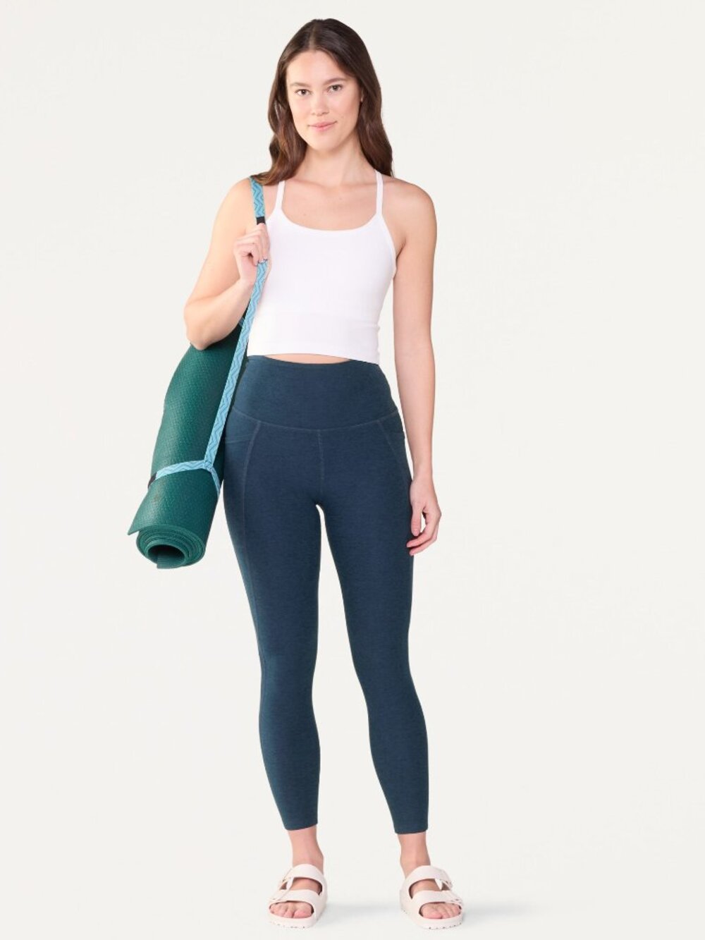 NWT S Beyond Yoga Out Of Pocket High Waist Midi Leggings *NOCTURNAL NAVY - Picture 9 of 11